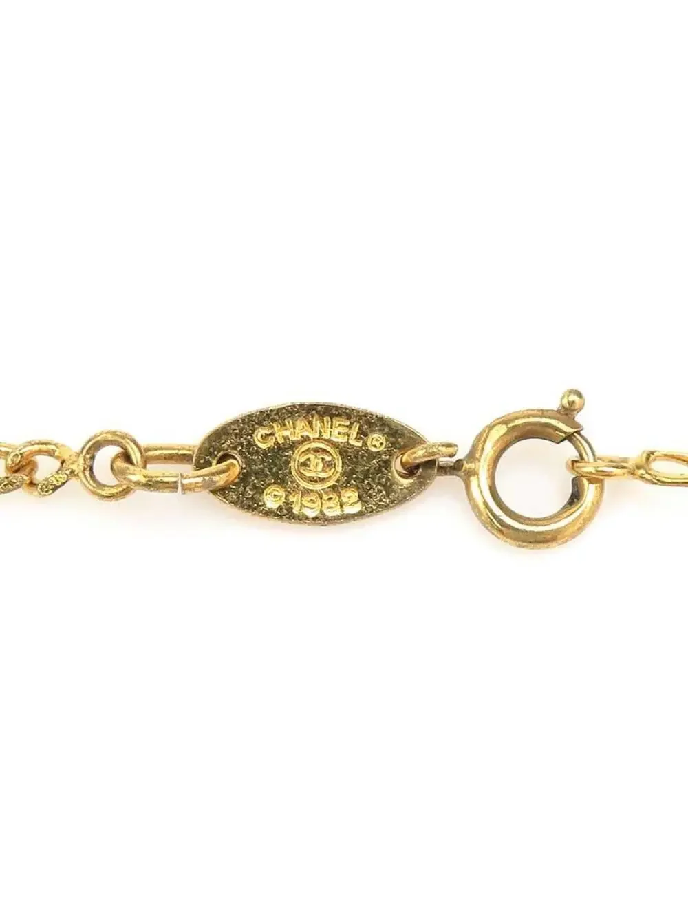 Auth Chanel Cc Logo Necklace #293548C48B